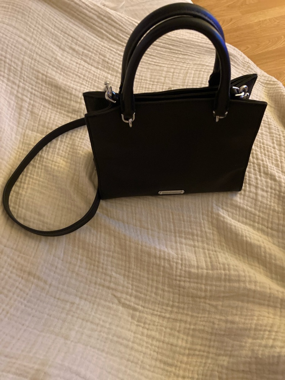 Rebecca Minkoff Amour Mini
Tote Black Leather Crossbody - Picture 12 of 14